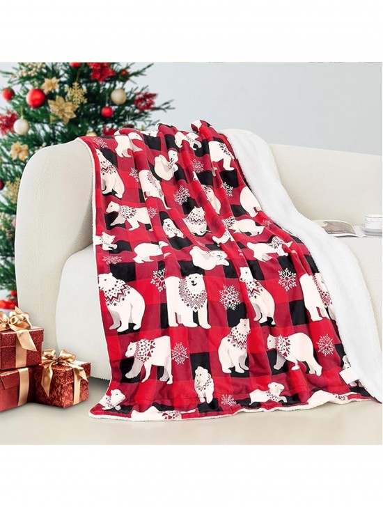 Double Sided Holiday Flannel Blanket